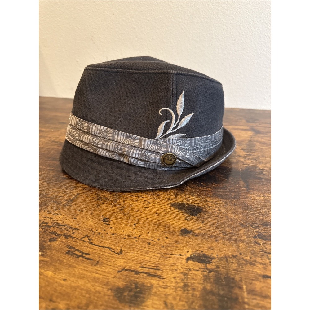 Goorin Bros Shady Gwen Fedora Gray Denim Mens Size Medium Hat